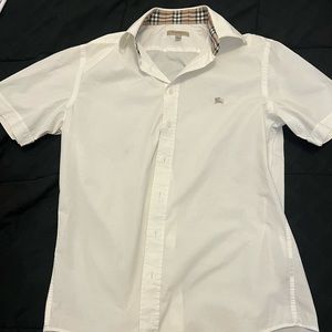 Authentic Burberry Short Sleeve White Shirt - Size small